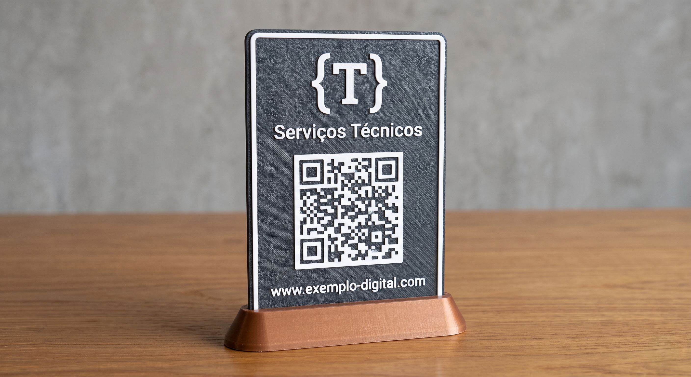 Placa de QRCode com Logo