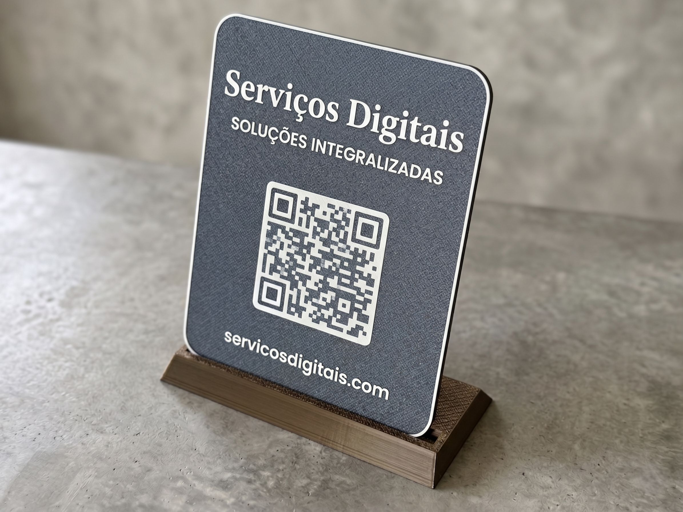 Placa de QRCode com Texto