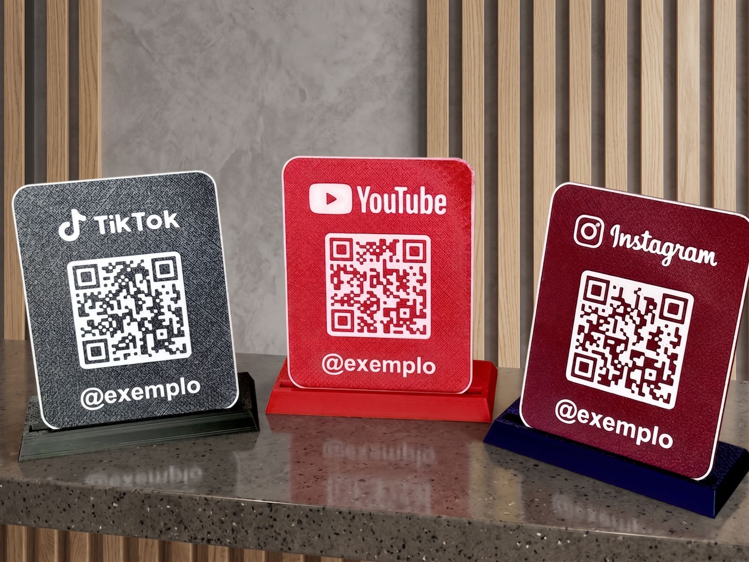 Social - Placa de QRCode